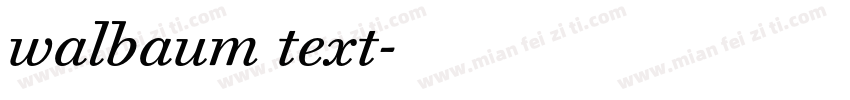 walbaum text字体转换